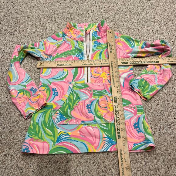 Lilly Pulitzer Floral Skipper Half Zip Pullover Sweatshirt XS Preppy Resortwear - Picture 5 of 8